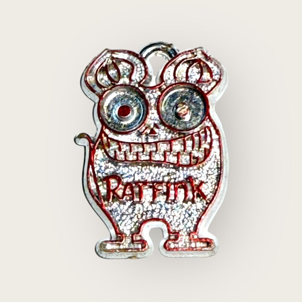 Vintage Rat Fink Flat Figure Gumball Charm Premium Figure Ed Roth 1960s Toy
